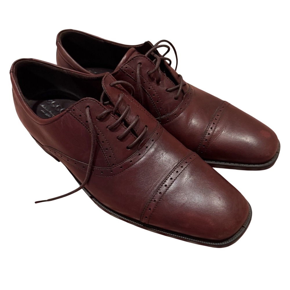 ECCO Men's Brown Leather Cap Toe Lace-Up Oxford Dress Shoes EU47 US 13.5 M